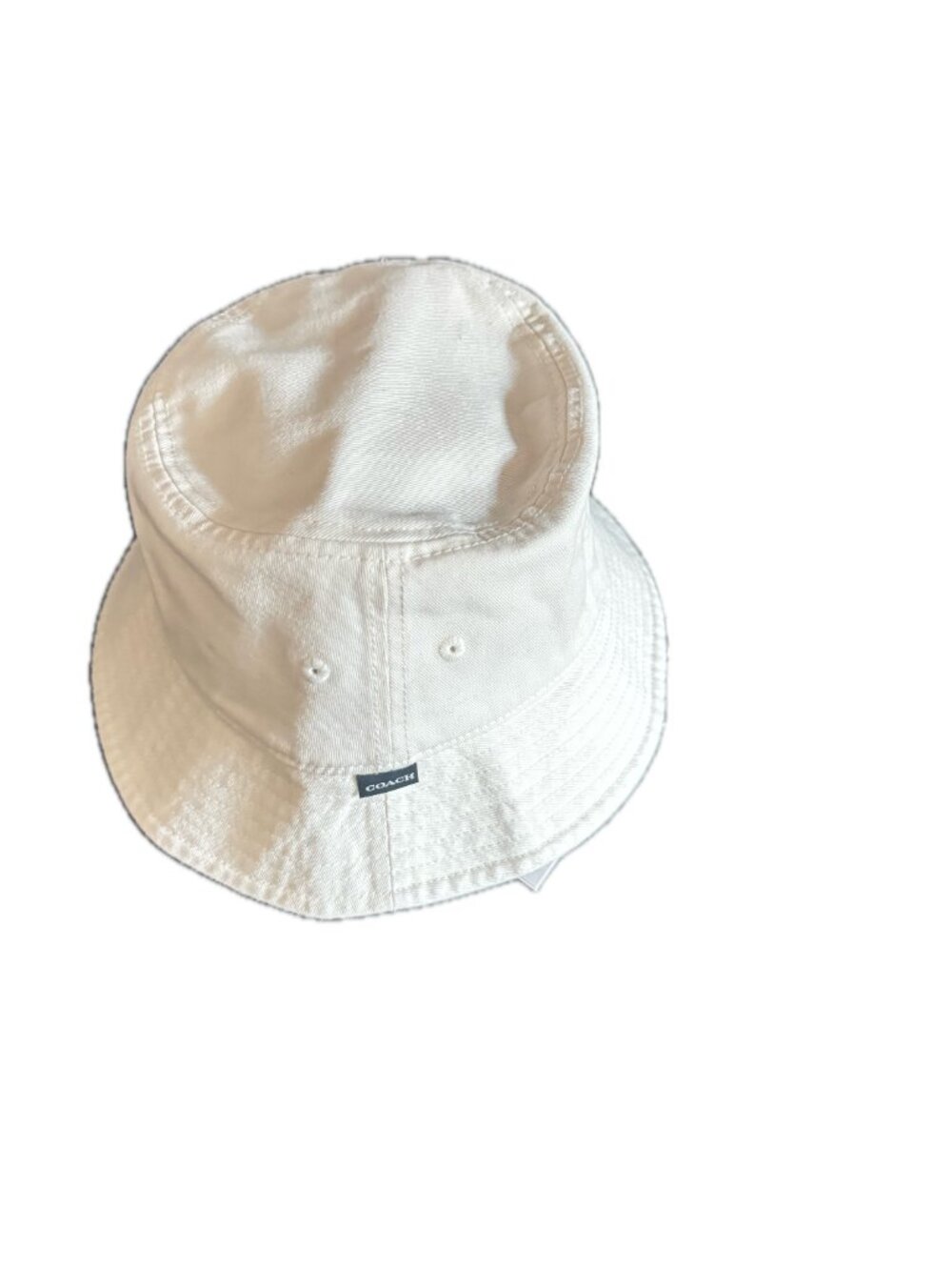 Coach Denim Bucket Hat Unisex in Chalk Size M/L NEW